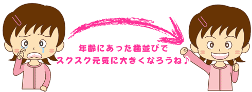 年齢にあった歯並びでスクスク元気に大きくなろうね♪